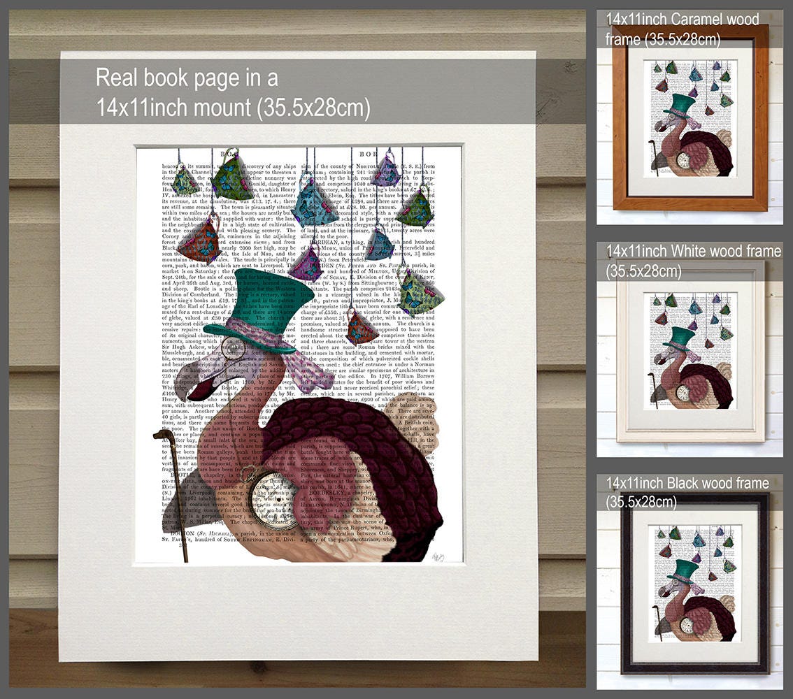 Alice In Wonderland Meets Dodo Bird Black White Wall Art Ceramic Tile