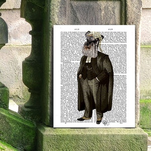 Miniature Schnauzer Lawyer Dog schnauzer gift schnauzer print attorney gift law school gift lawyer art lawyer gift law school graduation