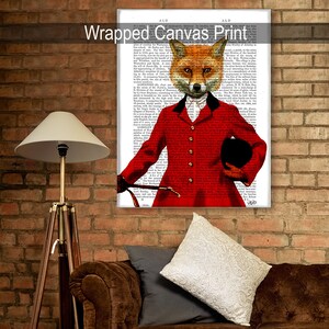 Fox Print - Fox Hunter 2, Portrait - Fox Illustration Fox Art Print Fox ...
