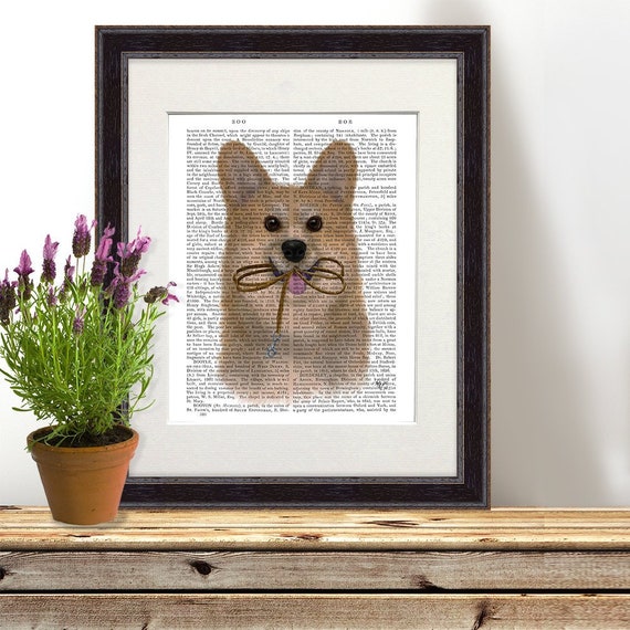 Corgi Dog Walker Silkscreen Print Corgi Dog Walker Silkscreen Print