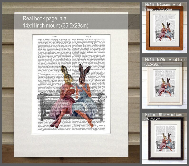 Tea party - Rabbit chat - Gift for tea lover Tea lover Garden party Tea gift Tea party decor High tea Tea party birthday Vintage tea cup image 2