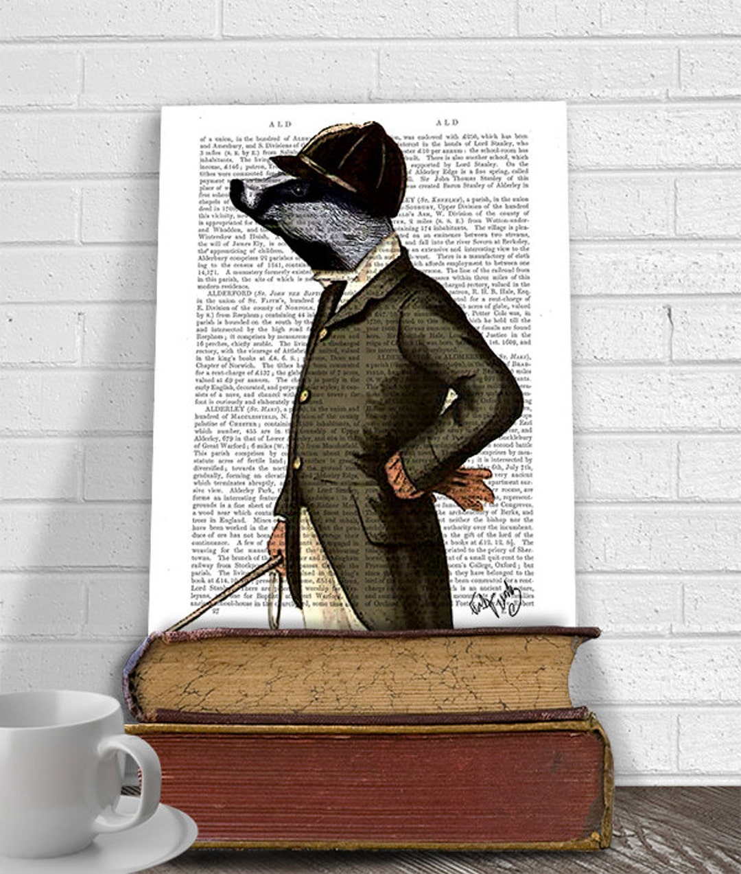 Badger Rider, Badger Portrait - Badger Print Badger Picture Badger ...