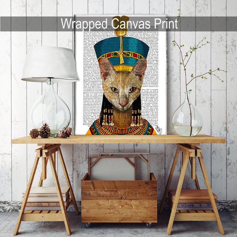 Egyptian Queen Cat Wall Art wall decor Wall Hanging Cat Etsy