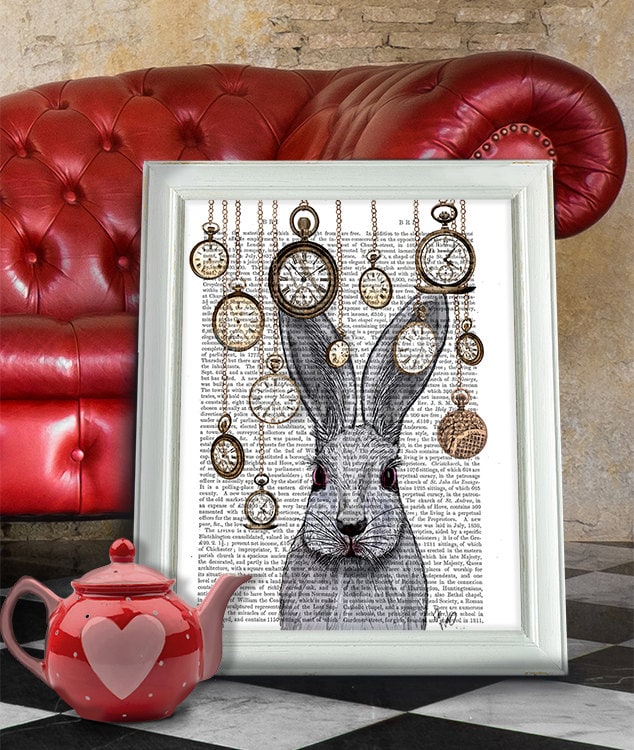 Alice In Wonderland Print Decor White Singapore - Rabbit Home Decor Alice In Wonderland Print Decor White Singapore - Rabbit Home Decor
