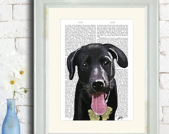 Black Lab Art Print – Labrador Dog Lover Gift