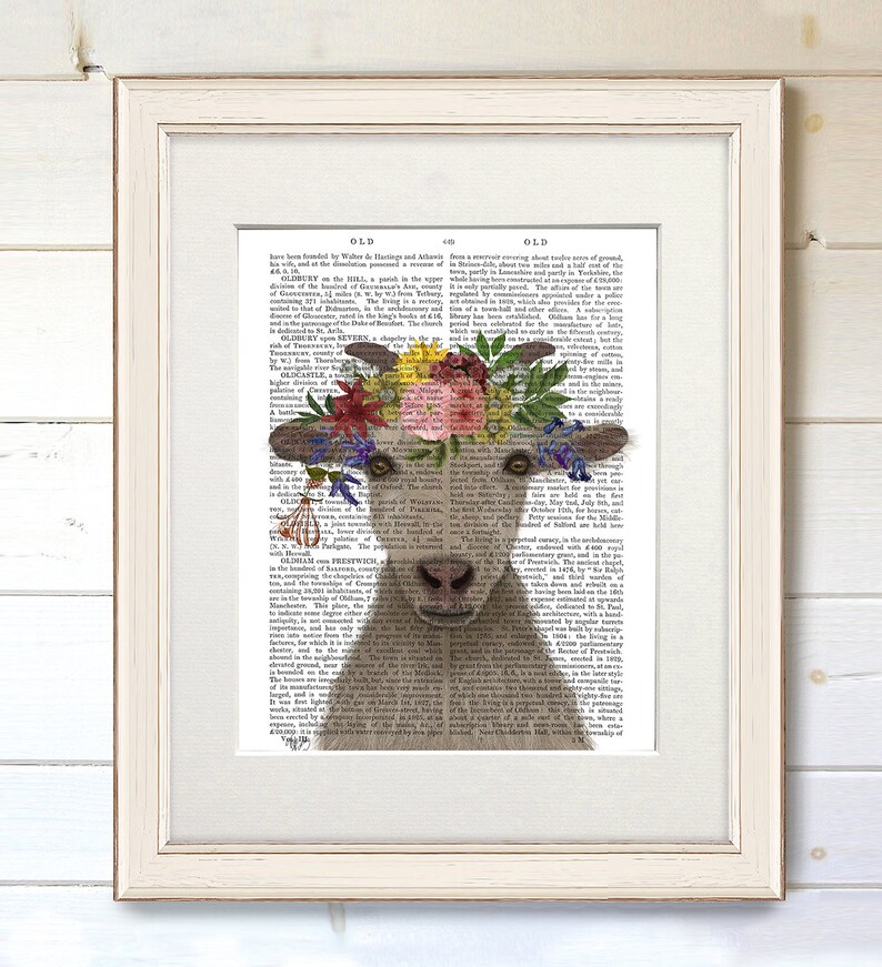 Goat art print Goat Bohemian 1 Goat painting Goat wall art Etsy