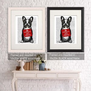 Hug a Frenchie Wall Art French Bulldog Print geekery poster cute home décor cute frenchie print gifts for boyfriend gift frenchie lover image 3