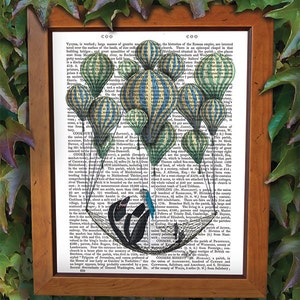 Penguin print - Penguin Hammock - penguin décor penguin gift penguin wall art cute penguin penguin poster penguin illustration Penguin art