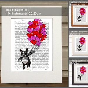 Cute Boston Terrier & Balloons Valentines Dog Poster - Etsy