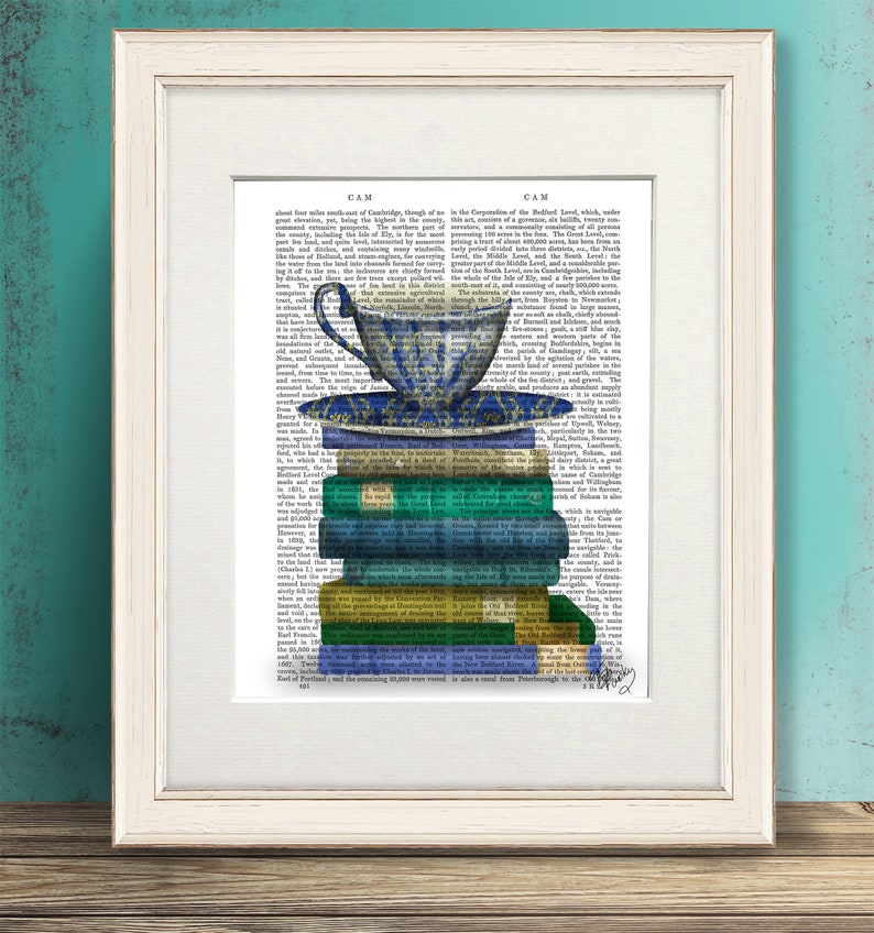 Book lover gift Teacup & Books Cup of tea lover cup of coffee lover book nerd library print bookworm gift for book lover teal room decor image 1