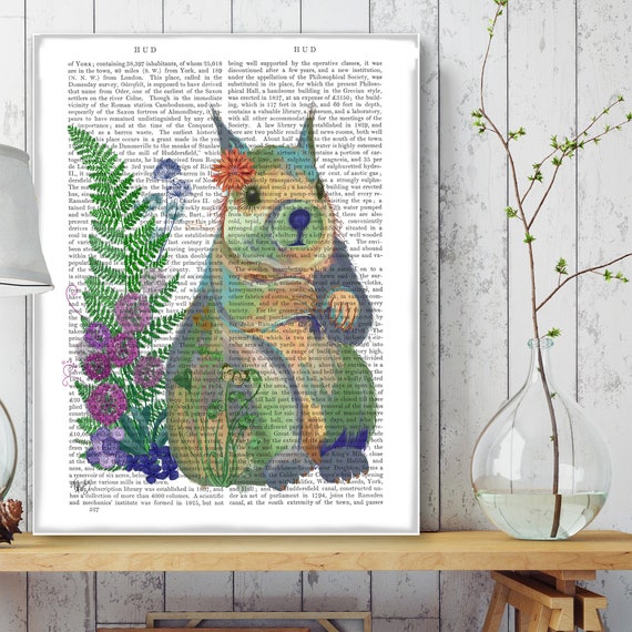 Eichhörnchen Kunstdruck, Squirrel Art, Süßes Tier Gemälde, Leinwand  Kunstdruck, Gerahmte Kunst, Florales Bild, Blumen Kunstdruck, Buch Seite  Kunst, Wandkunst - Etsy Österreich