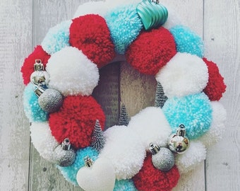 Christmas Pompom Wreath