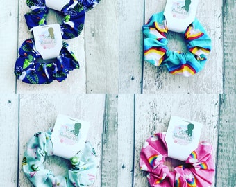 Bundle of Hair Scrunchies, Cotton Hair Scrunchies