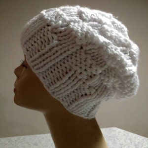 SOLO UNO Maglia Inverno Cappello Slouchy in Basketweave Modello