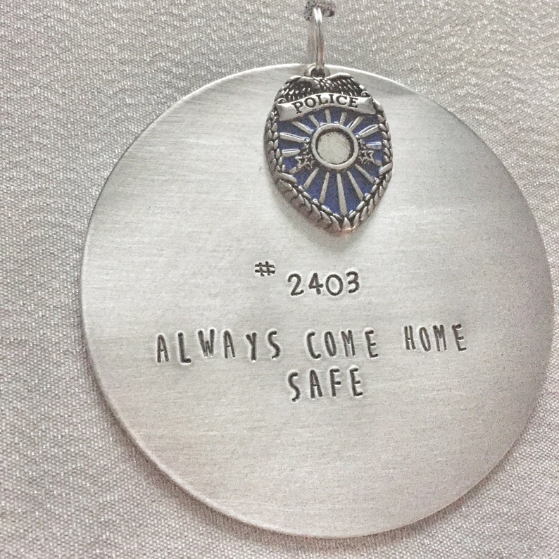 police daddy police wife ornament always come home safe Police officer Christmas ornament