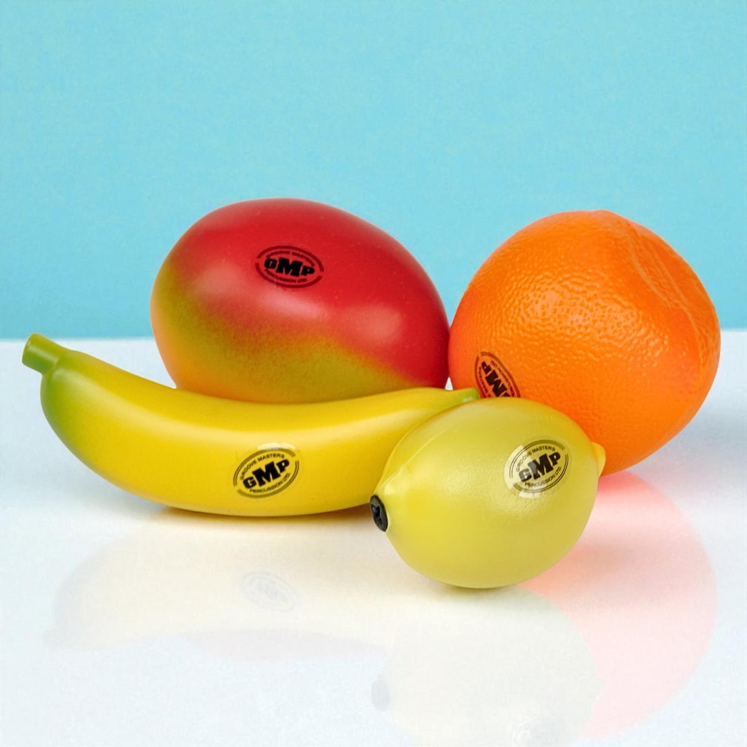 GMP Musical Fruit Shaker Set – 4 Pc Banana, Orange, Mango & Lemon ...