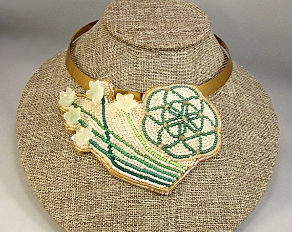 Beaded flower of life necklace