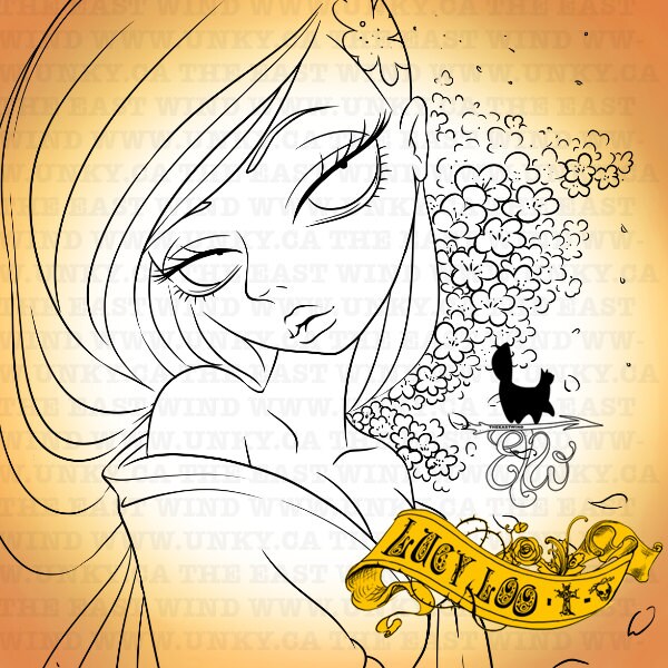 Digital stamp- Lucy Loo 'Blossom Sensuality' - 300 dpi JPEG / PNG files -MAC0176