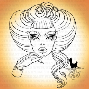 Digital stamp-Betty Cockus &quot;Rock Ballad&quot; -300dpi JPG/PNG files -MAC0187
