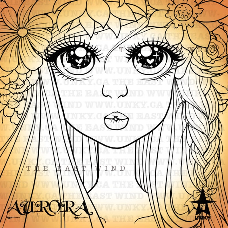 Digital stamp 'Aurora' Floral Kiss 300 dpi JPEG/PNG files MAC_aurora_11.jpg image 2