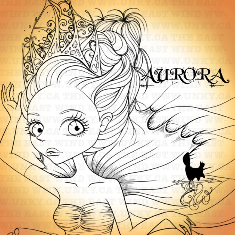 Digital Stamp Aurora 'Dress up play'300dpi jpeg/png files MAC0105 image 1