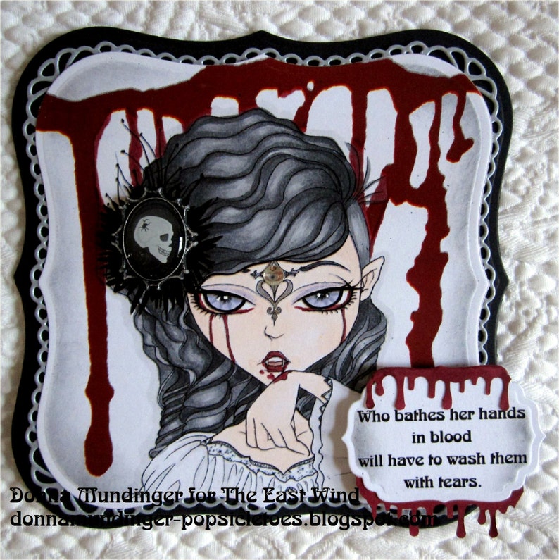 Digital Stamp 'Lucy Loo' Vampire Queen 300dpi JPEG/ PNG MAC0089 image 3