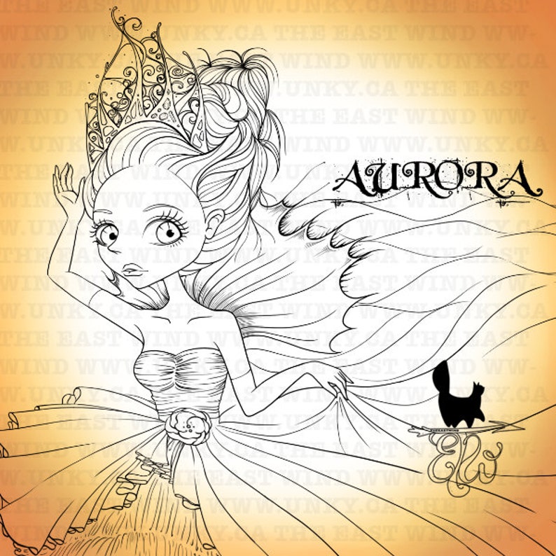 Digital Stamp Aurora 'Dress up play'300dpi jpeg/png files MAC0105 image 3