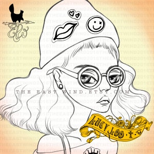 Digital Stamp- Lucy Loo 'Emoticons'- 300dpi JPEG/ PNG- MAC0325
