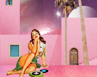 Solar Sounds Digital Download | Digital Download, Wall Decor, Space Art, Retro Art, Collage Art, Surreal Art, Trippy Art, Digital Collage
