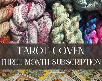 Tarot Coven | Three Month Subscription | Hand-dyed yarn, Indie-dyed yarn, yarn, knitting, crochet