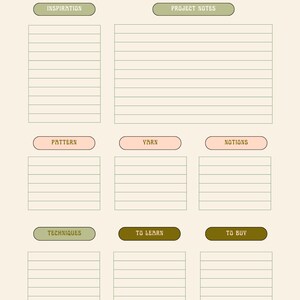 Knitting Project Planner Digital Download | Digital Download, Knitting Planner, Knitting, Planner, Digital Planner, Project Planner