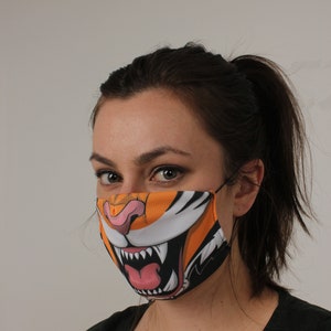 Fun Tiger Face Mask/ Face Guard Unisex image 2