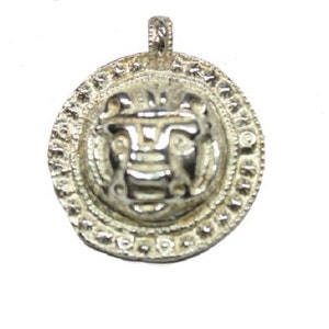 Sterling Silver Roman Lion Head Pendant