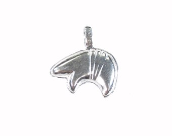 Sterling Silver Southwestern Zuni Bear Pendant