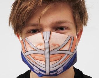 Fun Blue Hockey Face Mask/ Face Guard Unisex