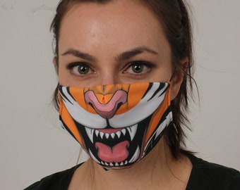 Fun Tiger Face Mask/ Face Guard Unisex