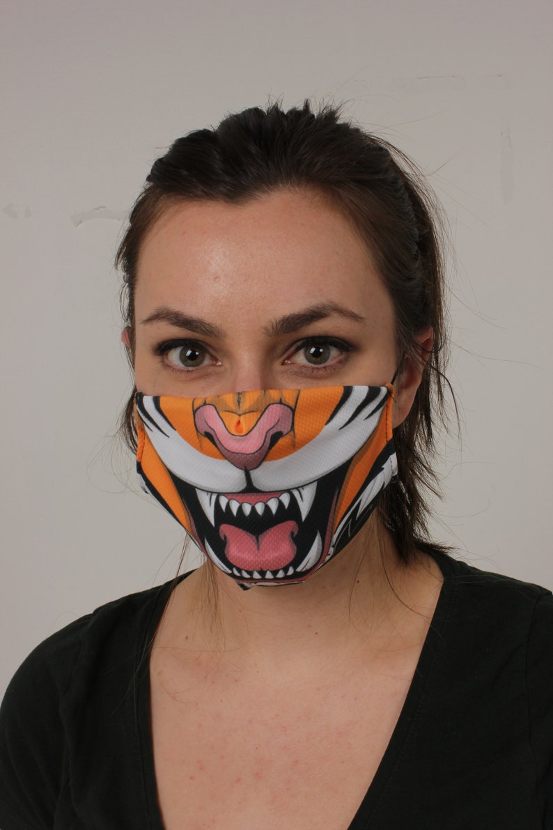 Fun Tiger Face Mask/ Face Guard Unisex image 1