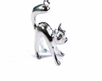 Sterling Silver Cat Pendant