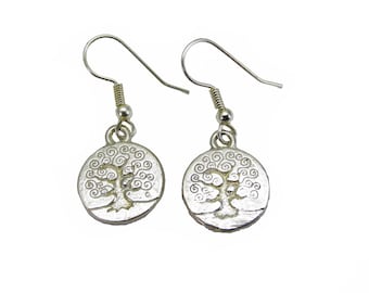 Sterling Silver Tree of Life Earrings