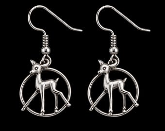 Sterling Silver Deer Earrings
