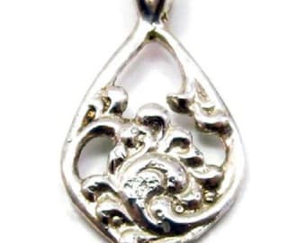 Sterling Silver Acanthus Pendant Scandinavian Norse