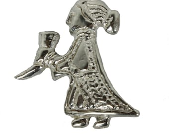 Sterling SIlver Viking Valkyrie Brooch