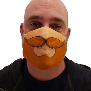 Fun Red Beard Face Mask/ Face Guard