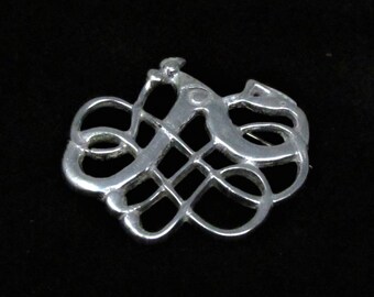 Sterling Silver Lindholm Serpent Pin