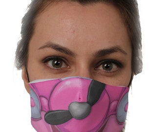 Fun Pink Airplane Face Mask/ Face Guard