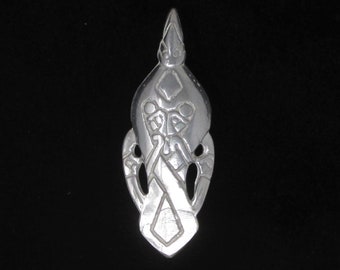 Sterling Silver Traditional Viking Odin's Raven Hugin and Mugin Pendant