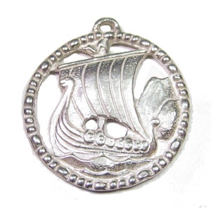 Sterling Silver Viking Ship Pendant