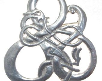 Sterling Silver Kjusta Brooch