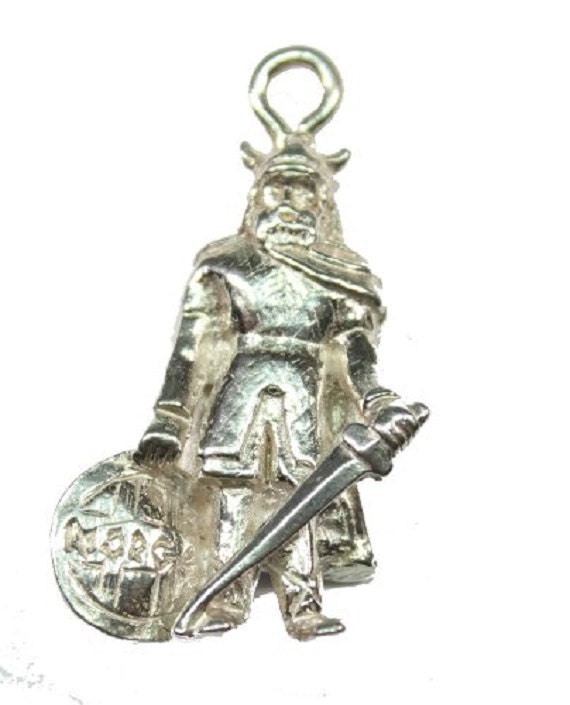 Sterling Silver Viking Soldier Keychain