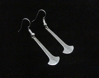 Sterling Silver Scandinavian Traditional Thor's Hammer Earrings